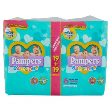 PAMPERS BABY DRY EXTRALAR.X38  15/30