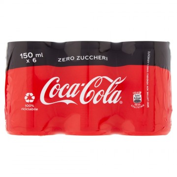 COCA COLA ZERO MINI CAN ML.150X6