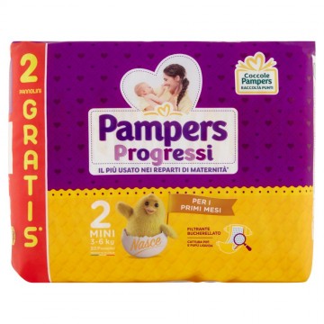 PAMPERS PROGRESSI MINI  3-6 KG 28+2