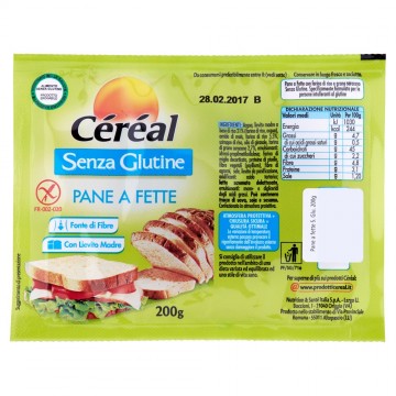 CEREAL PANE A FETTE S/GLUTINE GR.200