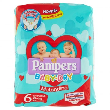 PAMPERS BABY MUTANDINO X14 TG.6