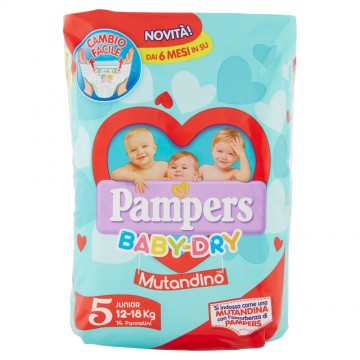 PAMPERS BABY MUTAND. JUN. X14+1 TG.5