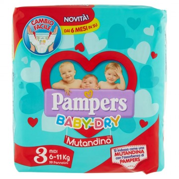 PAMPERS BABY MUTANDINO X19 TG.3