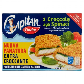FINDUS CROCCOLE DI MERLUZZO SPINACI PZ.3 GR.300