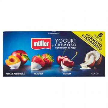 YOGURT MULLER FRUTTA PEZZI  ASS. X8