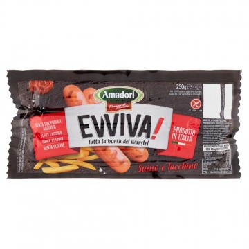WURSTEL AMADORI TACCHINO/SUINO GR.250