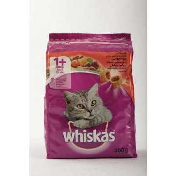 WHISKAS CROCCANTINI ADULT 1 + MANZO GR.300