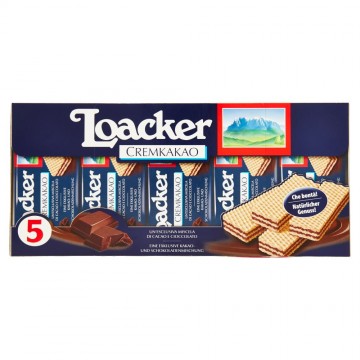 WAFER LOACKER CREM CACAO X 5 PZ GR.225