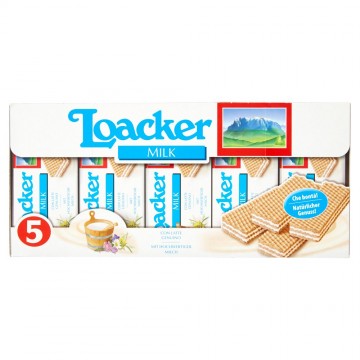 WAFER LOACKER MILK X 5PZ GR.225