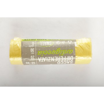 SACCO DIFF. ANTIG. SMALL GIALLO LT.30 50X60 PZ.20