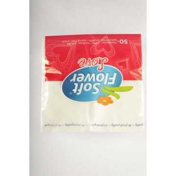 TOVAGL. SOFT FLOWER 38X38 PZ.50 BIANCHI