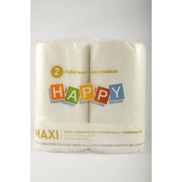 ASCIUGATUTTO HAPPY 2 ROTOLI MAXI