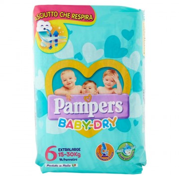 PAMPERS BABY DRY EXTRA LARGE X14