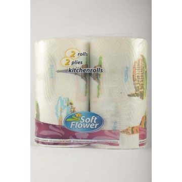 ASCIUG.SOFT FLOWER DECOR. 2VELI 200STR. ROT.2