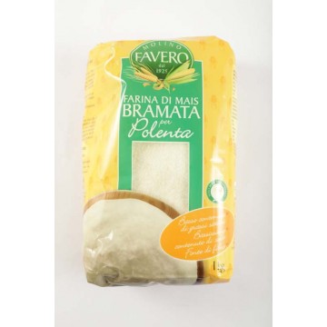 FAVERO FARINA DI MAIS BRAMATA BIANCA KG.1