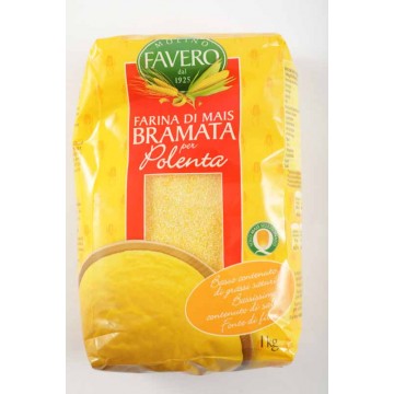 FAVERO FARINA DI MAIS BRAMATA GIALLA KG.1