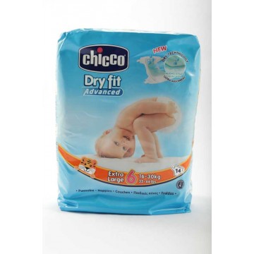 CHICCO PANN. DRY FIT EX/LARGE 6 PZ.14