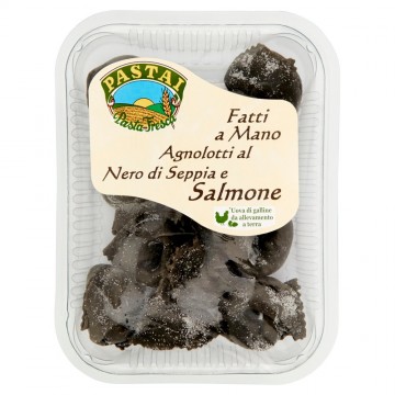 AGNOLOTTI NERO DI SEPPIA/SALMONE BRIANZA GR. 250