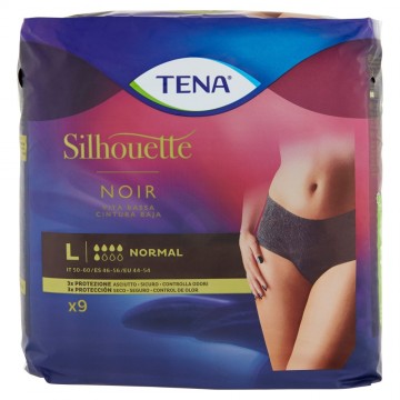 TENA SILHOUETTE NORMAL NOIR LARGE PZ.9