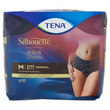 TENA SILHOUETTE NORMAL NOIR MEDIUM PZ.10