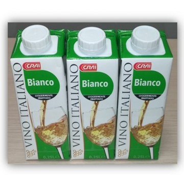 VINO CRAI BIANCO BRIK ML.250X3