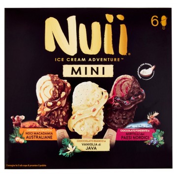 NUII MINI MIX NOCI/VANIGLIA/MIRTILLO X 6