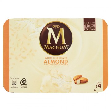 ALGIDA NEW MAGNUM BIANCO MANDORLE X 4