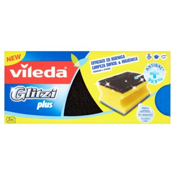 VILEDA GLITZI SPUGNA+FIBRA X 3