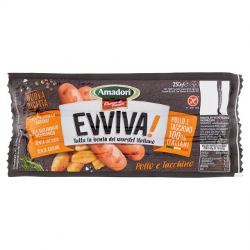 WURSTEL EVVIVA AMADORI POL/TAC. GR.250