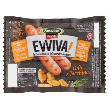 WURSTEL EVVIVA AMADORI POL/TAC. GR.100