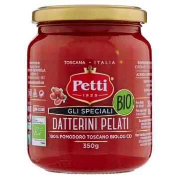 PETTI POMODORI DATTERINI PELATI BIO GR.350