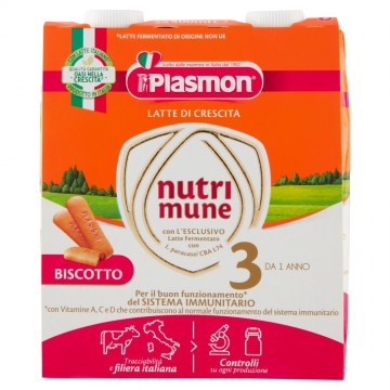 PLASMON  LATTE CRESC.3 BISCOTTO ML.500X2