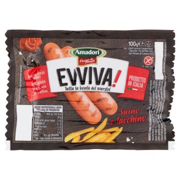 WURSTEL AMADORI TACCHINO SUINO GR.100