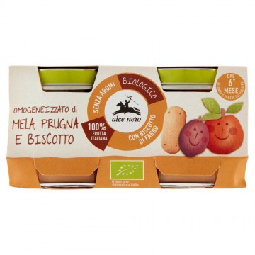 ALCE NERO BIO OMOG. MELA/PRUGNA X2 GR.160