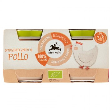 ALCE NERO BIO OMOG. POLLO GR.80X2