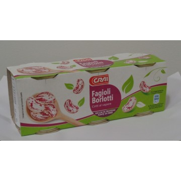 FAGIOLI CRAI BORLOTTI COTTI AL VAPORE GR.150
